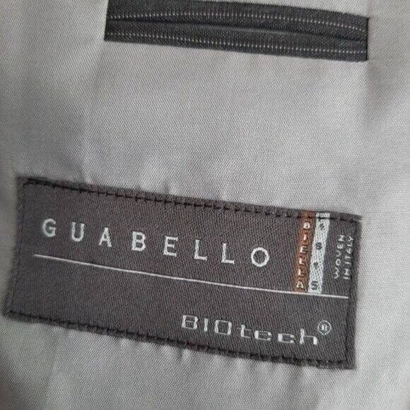 BOSS Hugo Boss Pasolini Movie 100% Virgin Wool Grey Pinstripe Blazer Sz 40 R - Picture 10 of 13